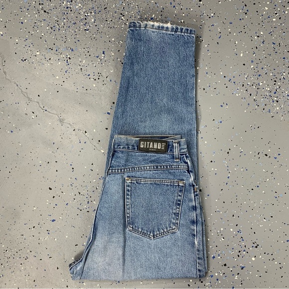 Vintage 80s Gitano Distressed Mom Jeans High Waist Tapered Leg 14 Petite 32"x29" - Picture 9 of 11